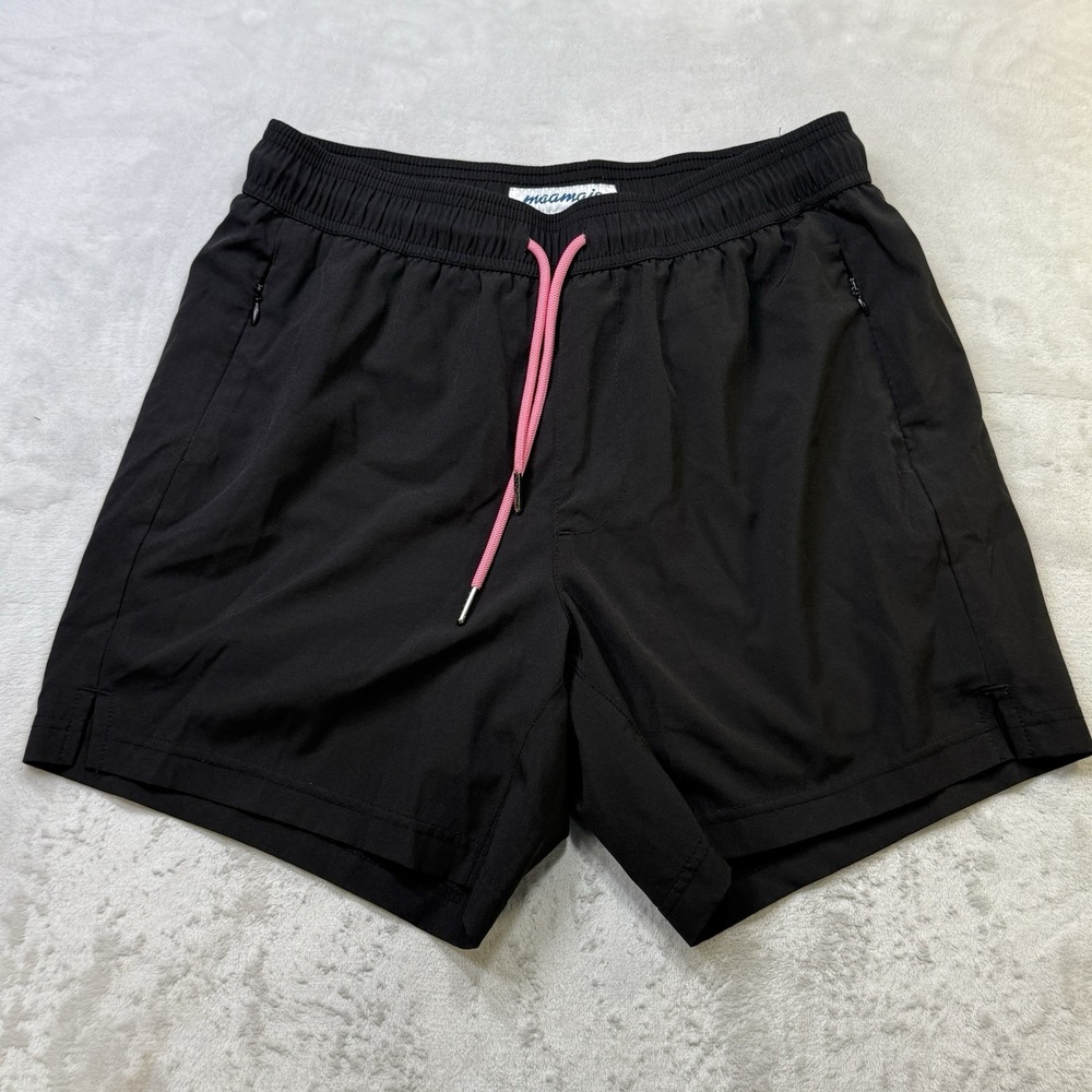 Maamgic Men's Performance Running Shorts Medium Pink Lined Athletic Workout